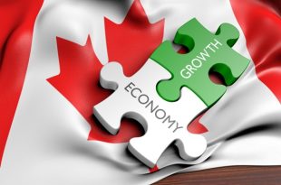 Canada economy growth flag