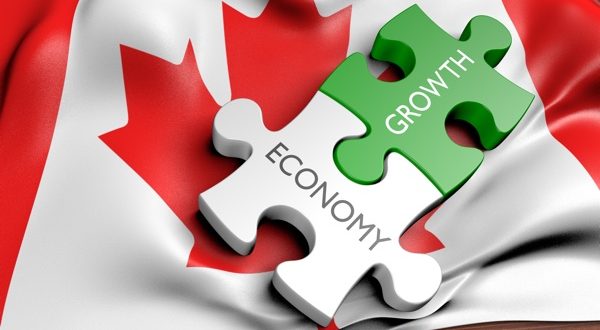 Canada economy growth flag