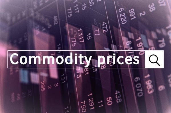 Commodity prices black background