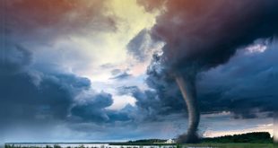 Super Cyclone Tornado forming destruction Severe hurricane storm weather clouds shut